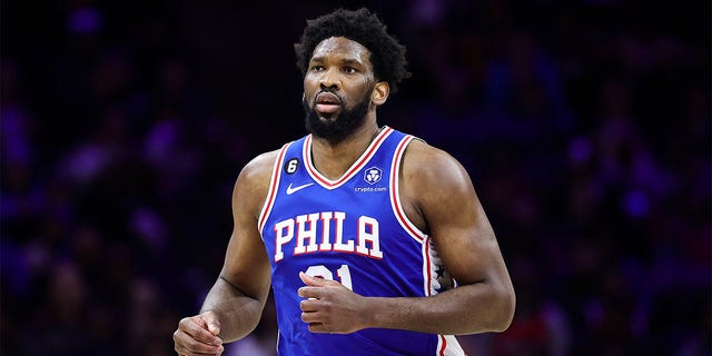 Joel Embiid plays for the Sixers