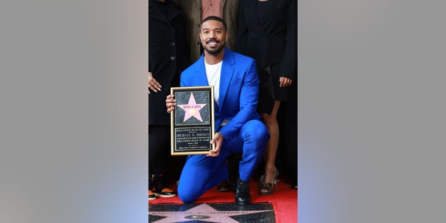 Michael B. Jordan attends the Hollywood Walk Of Fame Star Ceremony.