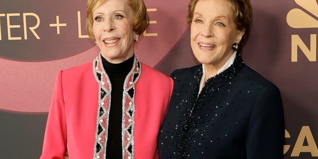 Carol Burnett, left, and Julie Andrews reunite decades after their Emmy award-winning "Julie and Carol at Carnegie Hall" special in 1963.