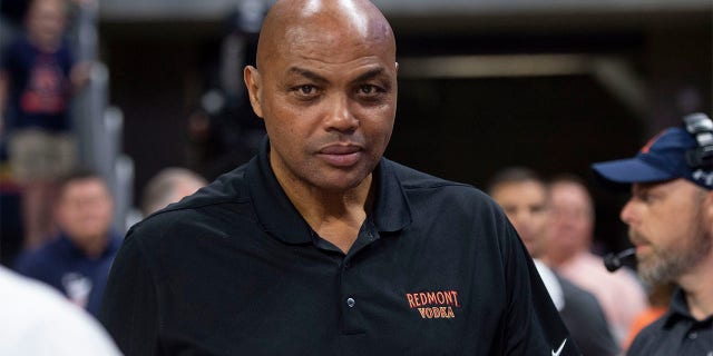 Former Auburn player Charles Barkley appears at a Tigers game against the Tennessee Volunteers at Neville Arena in Auburn, Alabama on Saturday.