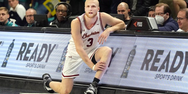 Dalton Bolon of the Charleston Cougars prepares to enter the CAA Men's Basketball Championship game on March 7, 2023.