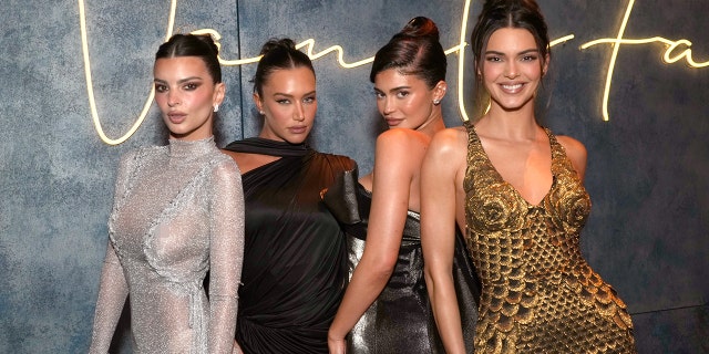 Emily Ratajkowski posed alongside Kendall and Kylie Jenner as well as Anastasia Karanikolaou.