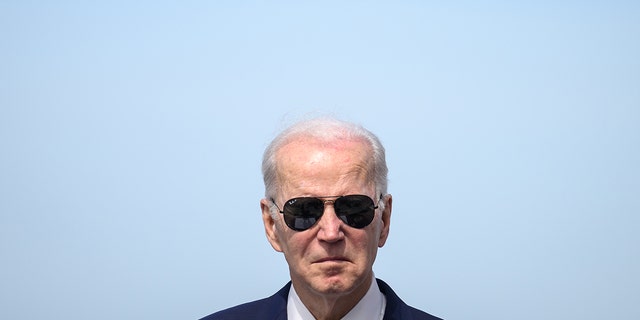 US President Joe Biden on March 13, 2023, in San Diego, California. 
