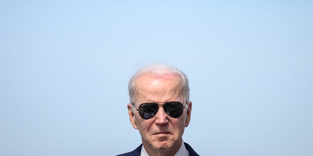 US President Joe Biden on March 13, 2023, in San Diego, California. 