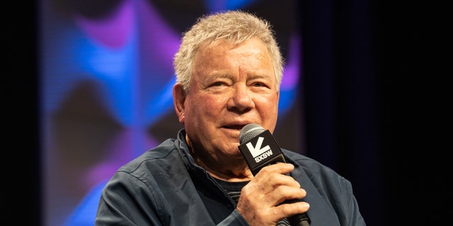 William Shatner speaks onstage at "Keynote: William Shatner in Conversation with Tim League" during the 2023 SXSW Conference and Festivals at Austin Convention Center March 16, 2023, in Austin, Texas. 