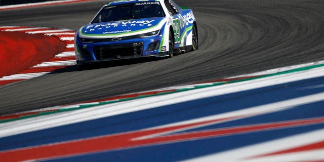 Daniel Suarez drives during the NASCAR Cup Series EchoPark Automotive Grand Prix at Circuit of the Americas on March 26, 2023, in Austin, Texas.