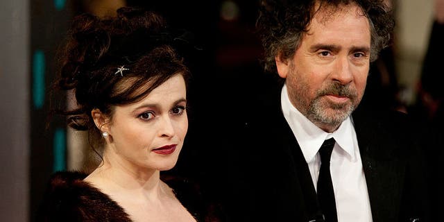 Helena Bonham Carter, right, and Tim Burton famously never lived together, instead residing in houses that were next door to each other.