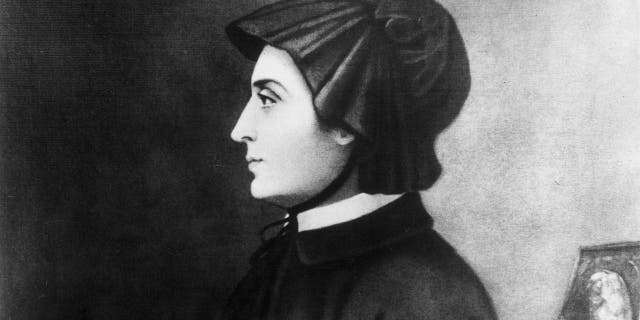 Elizabeth Ann Bayley Seton (1774-1821), founder and first superior of the Sisters of Charity, was born to a wealthy New York Protestant family. She married William Seton in 1794 — and after his death 1803, she converted to Catholicism in 1805, opened a girls' school in Baltimore in 1808, took vows in 1813 and became mother superior of the Sisters of Charity. Beatified in 1963, she was canonized as the first American-born saint in 1975.