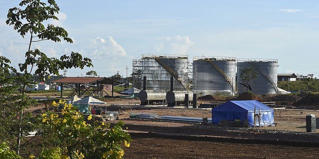 A view of the facilities of the Emerald Energy oil company in Los Pozos, department of Caqueta, Colombia, Nov. 3, 2014. 