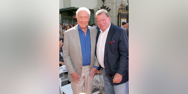 William Shatner was on hand for Christopher Plummer's hand and footprint ceremony outside Grauman's Chinese Theater in Los Angeles in 2015.