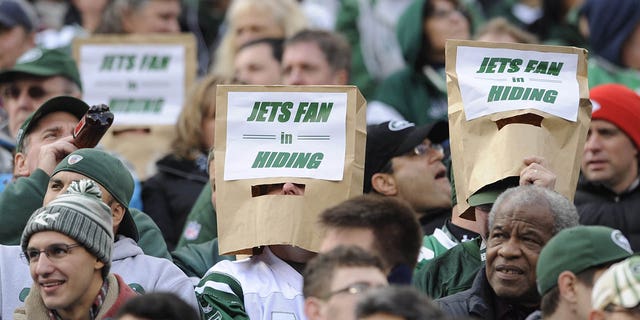 New York Jets fans during the St. Louis Cardinals game at MetLife Stadium.  East Rutherford, NJ, December 2, 2012.
