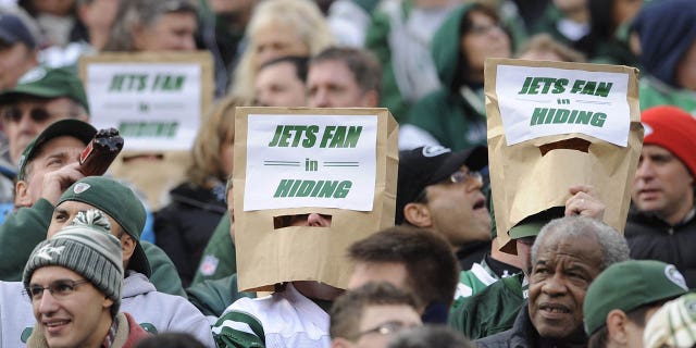 New York Jets fans during the St. Louis Cardinals game at MetLife Stadium.  East Rutherford, NJ, December 2, 2012.