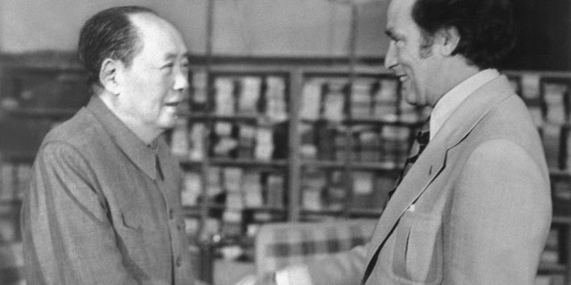 Chairman Mao Tse-Tung met with Canadian Prime Minister Pierre Elliott Trudeau at Chungnanhai in Peking on the afternoon of Oct. 13, 1973.