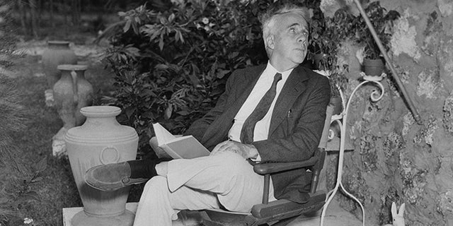 Robert Frost, poet, taught at Amherst College until 1938, when his wife died of cancer.