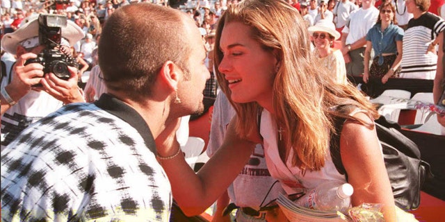 Brooke Shields says that crystal meth could have impacted Andre Agassi's reaction at the time, although she is unsure.