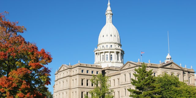 The exterior of the Michigan State Capitol in Lansing.