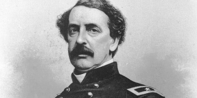 Major General Abner Doubleday poses for a portrait in the Brady Photo Studios in Washington, D.C., in 1862. For years Doubleday has been given credit as the inventor of baseball. John Thorn, the official historian of Major League Baseball, calls Doubleday's role in baseball a myth.