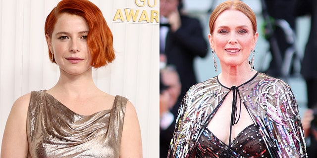 Sarah Ferguson said actresses Jessie Buckley, left, and Julianne Moore, right, would be great contenders for a TV show based on her ancestor's adventures.