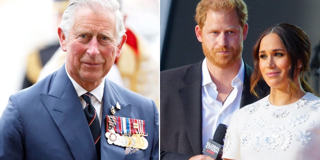 A spokesperson for the Duke and Duchess of Sussex, right, confirmed that Prince Harry received correspondence about King Charles' coronation in May. It is unclear whether the couple will attend.