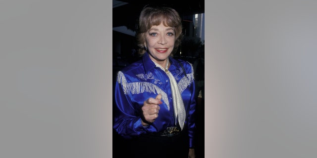Marie Windsor attends the Sixth Annual Golden Boot Awards on Aug. 19, 1988, at the Marriott Marquis Hotel in Westwood, California. She was married to actor Jack Hupp from 1954 until her death in 2000.