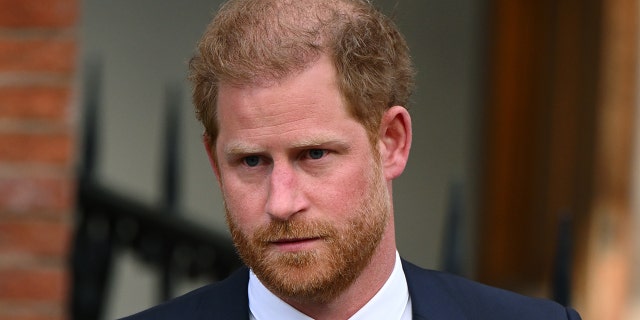 Prince Harry, Duke of Sussex, departs the Royal Courts of Justice in his role as claimant after attending a lawsuit against the Associated Newspapers on March 27, 2023, in London.