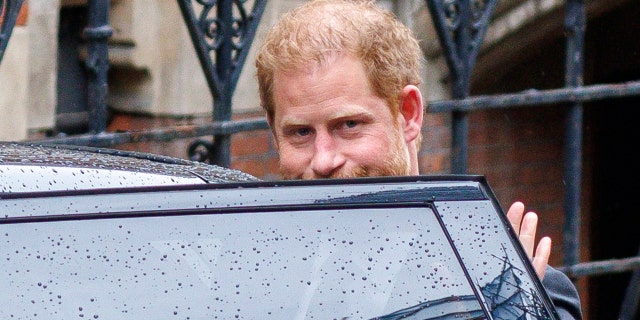 Prince Harry leaving the Royal Courts of Justice March 28, 2022, in London. The Duke of Sussex is one of several claimants in a lawsuit against Associated Newspapers, publisher of the Daily Mail.