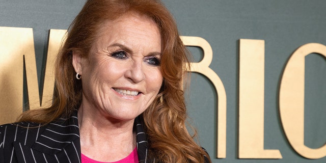 A close-up of Sarah Ferguson at a film premiere