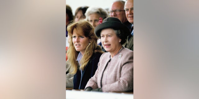 Sarah Ferguson and Queen Elizabeth II are seen together in 1990.