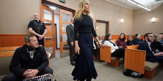 Gwyneth Paltrow enters the courtroom for her trial Friday, March 24, 2023, in Park City, Utah.