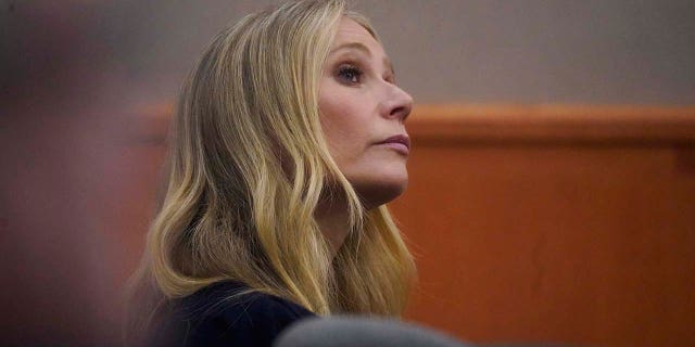 Gwyneth Paltrow sits in court during an objection by her attorney during her trial, Friday, March 24.