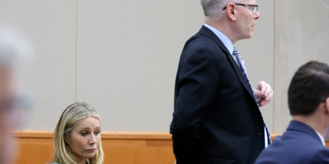 Gwyneth Paltrow sits in court next to her lawyer, Steve Owens.