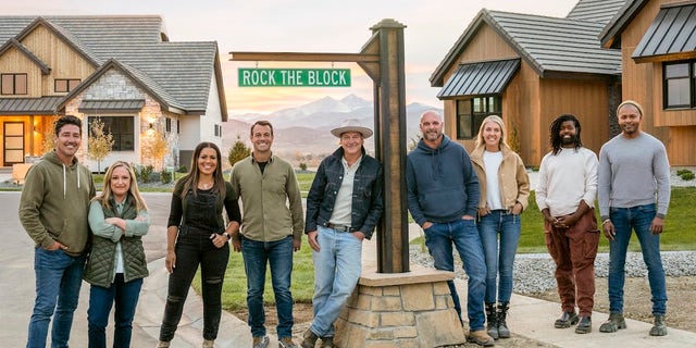 Designers Jonathan Knight and Kristina Crestin, Page Turner and Mitch Glew, Bryan and Sarah Baeumler, and Michel Smith Boyd and Anthony Elle are season four stars of "Rock the Block."