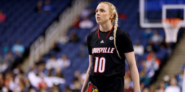 Hailey Van Lith of the Louisville Cardinals against the Notre Dame Fighting Irish in the semifinals of the ACC women's basketball tournament at Greensboro Coliseum March 4, 2023, in Greensboro, N.C.