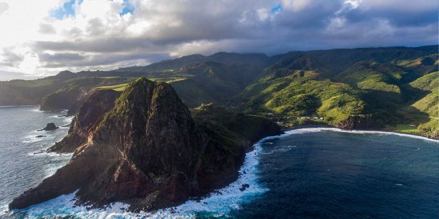 A view of the Kahakuloa village is seen in Wailuku, Hawaii, on Jan. 18, 2020. Two Native Hawaiian men were sentenced for brutally beating a white man who tried to move into their remote, traditional fishing village.