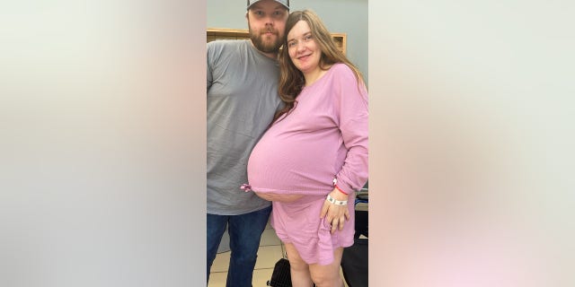 Haylee Ladner of Mississippi gave birth to a set of quintuplets — with unique identical multiples. She and her husband Shawn Ladner are shown here.