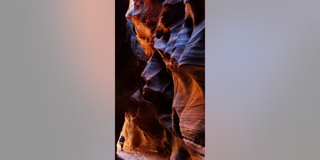 Sunlight peeks into the narrows of Buckskin Gulch in Kane County, Utah, on Sunday, Sept. 25, 2016.