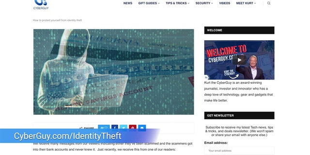 Kurt "internet person" Shares tips on how to protect yourself from identity theft on his website.