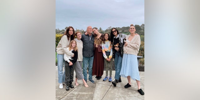 Bruce Willis' wife Emma Heming shared a photo of the birthday man with the women in his life at their celebration on Sunday.