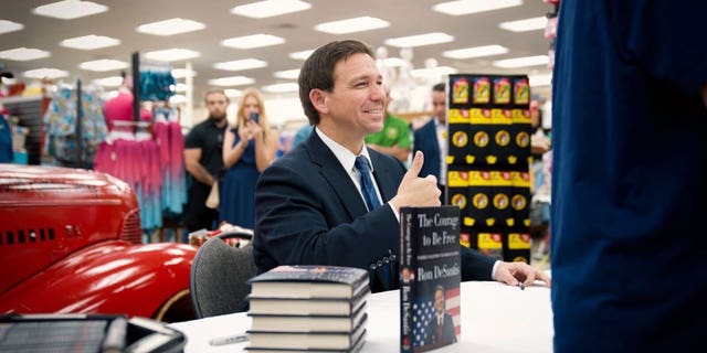 Republican Florida Gov. Ron DeSantis stopped by a Buc-ee's for a surprise book signing on March 2, 2023.
