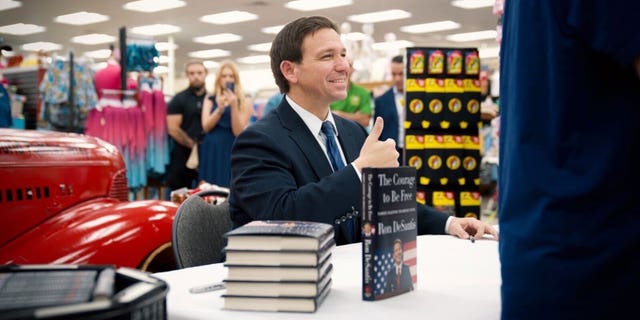 Republican Florida Gov. Ron DeSantis stopped by a Buc-ee's for a surprise book signing on March 2, 2023.