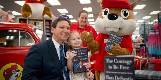 Republican Florida Gov.  Ron DeSantis stopped by a Buc-ee's for a surprise book signing March 2, 2023.