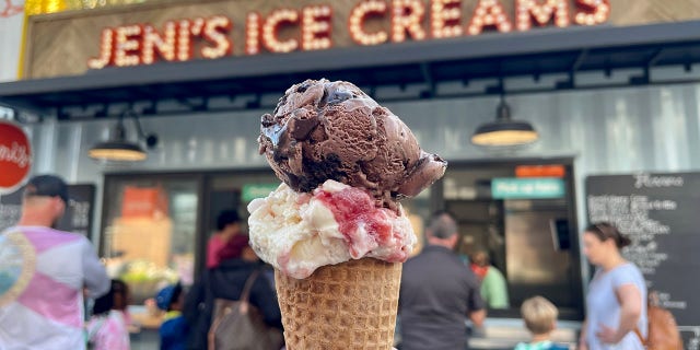 Jenni's Ice Cream at Sparkman Wharf, a waterfront haven of food stalls, beer garden and family activities on the Tampa waterfront. Sparkman Wharf is an early-phase development of the ambitious Tampa Water Street project.