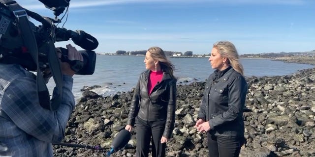 Fox News Senior Correspondent Laura Ingle and Fox News Veteran Reporter Claudia Cowan stand on the California shoreline where Laci and Conner's bodies were found.