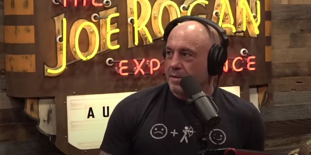 Podcast host Joe Rogan rips media coverage of President Biden on Tuesday during "The Joe Rogan Experience."