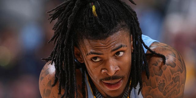 Ja Morant of the Memphis Grizzlies during the Western Conference Semifinals against the Golden State Warriors on May 7, 2022, at Chase Center in San Francisco.