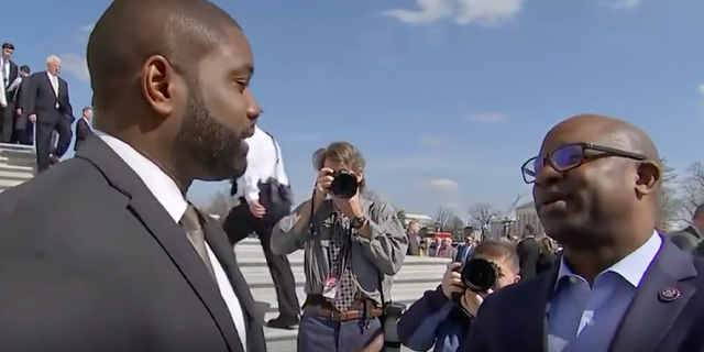 Two congressmen talking