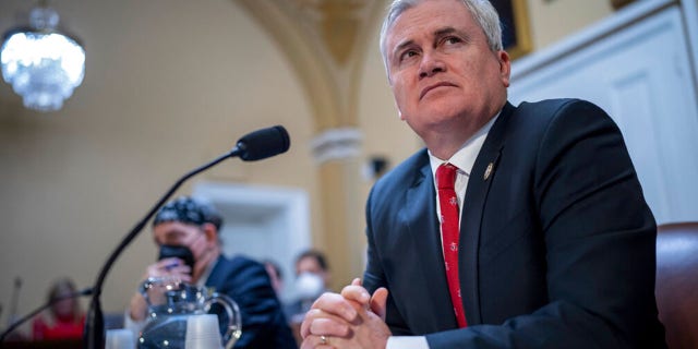 House Oversight and Accountability Committee Chairman James Comer, R-Ky., pauses for questions at the Capitol in Washington, D.C., on Feb. 6, 2023.