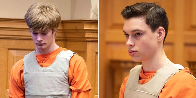 Iowa teenagers Jeremy Goodale, left, and Willard Miller, right, are charged with first-degree murder for the slaying of Fairfield High School Spanish teacher Nohema Graber.