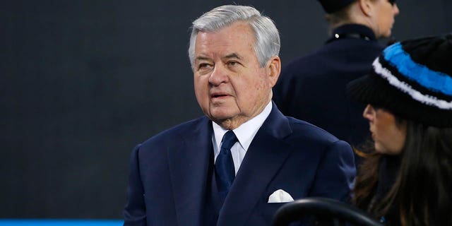 Carolina Panthers owner Jerry Richardson looks on prior to the NFC Championship Game between the Arizona Cardinals and the Carolina Panthers at Bank of America Stadium on January 24, 2016 in Charlotte, North Carolina.
