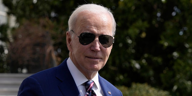 President Biden walks out of the White House in Washington and heads to Marine One on the South Lawn, Tuesday, March 28, 2023. 